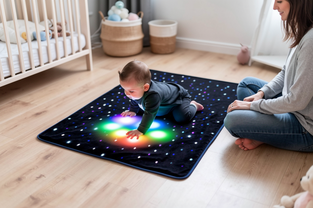Activités tapis motricité bébé : jeux d'éveil par âge