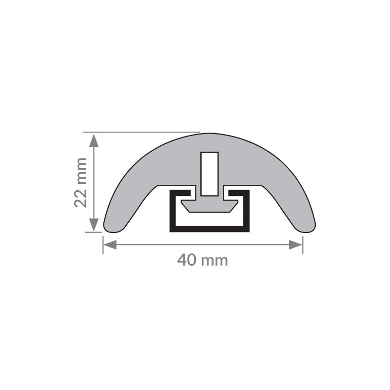 LISSE MURALE 1/2 LUNE 40mm...