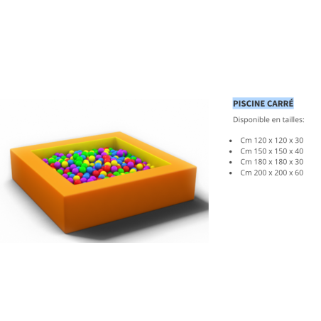 Piscine à balles carrée 120x120 cm gris clair – jeu sécurisé pour enfants avec 1200 balles