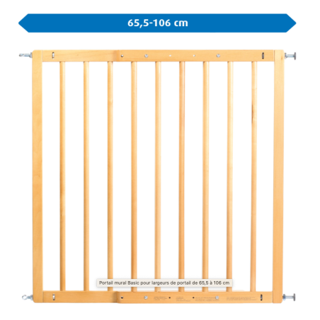 Barrières mural Basic pour largeurs de portail de 65,5 à 106 cm