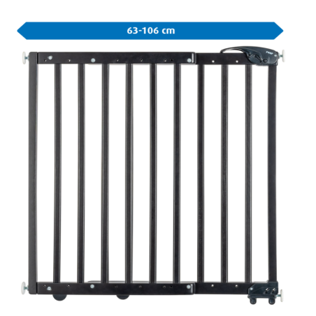 barrière à pression ou à fixation murale, kit de montage, 63-106 cm, noir