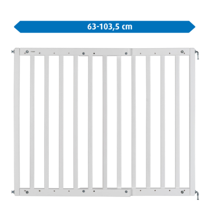 Barrières de sécurité mural, kit de montage, 63-103,5 cm, noir