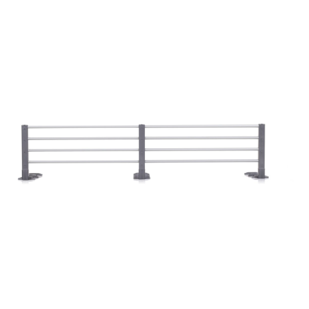 Barrière de lit, extensible et réglable en hauteur, gris clair