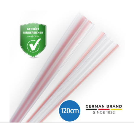 Charnière de protection contre le pincement des doigts, 120 cm ouverture de 110°