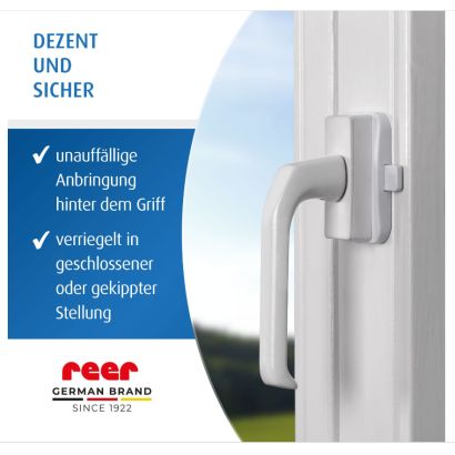 Pack économique Serrure de fenêtre et de porte de balcon WinLock, blanche, 3 pièces