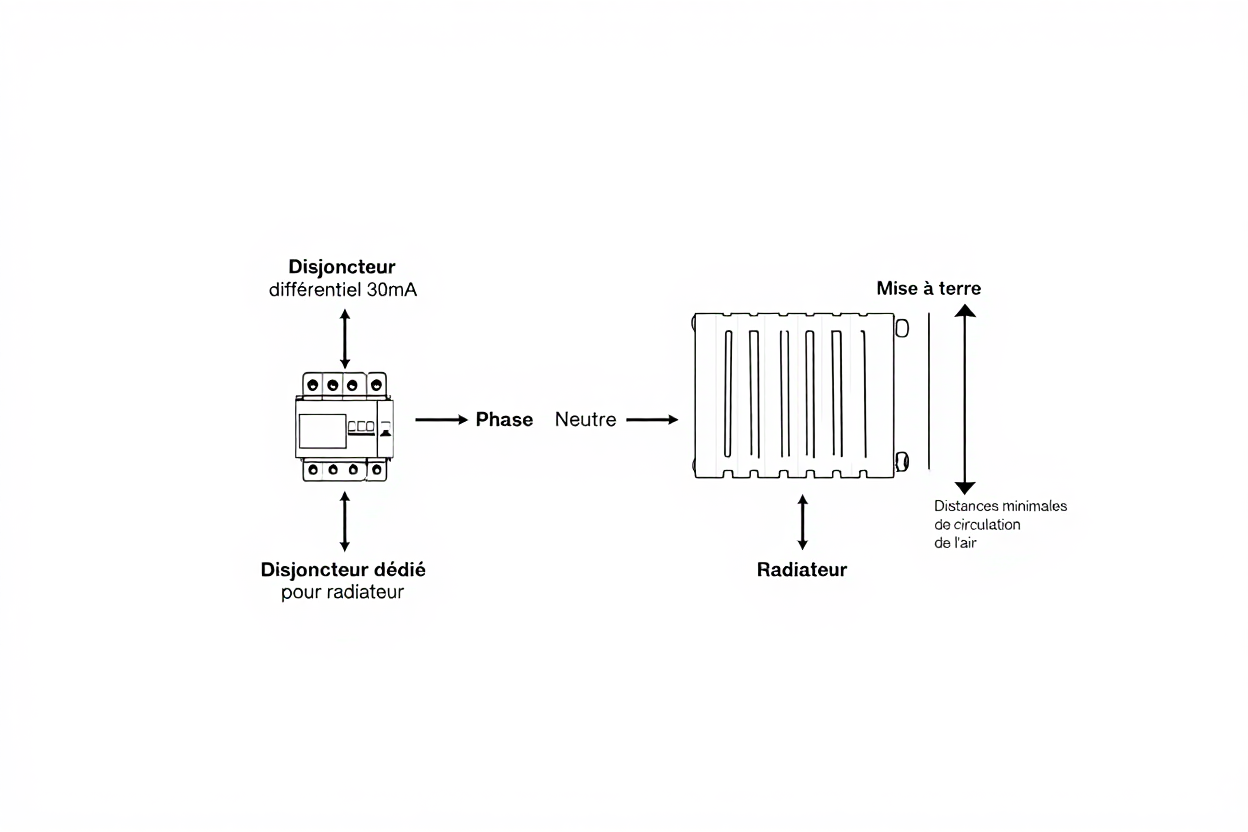 Schéma installation conforme NF C 15-100