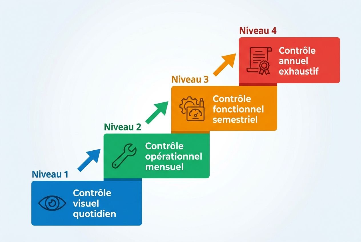 Quatre niveaux contrôle aire de jeux