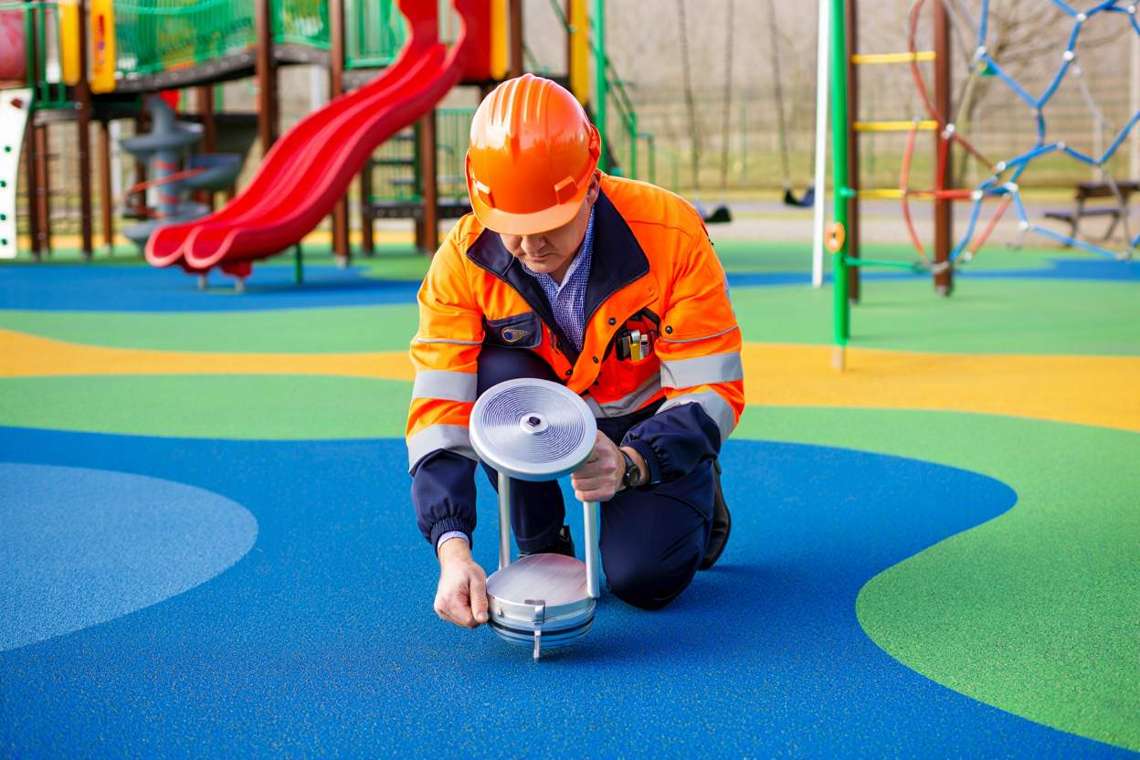 Vérification de la conformité d'un sol amortissant