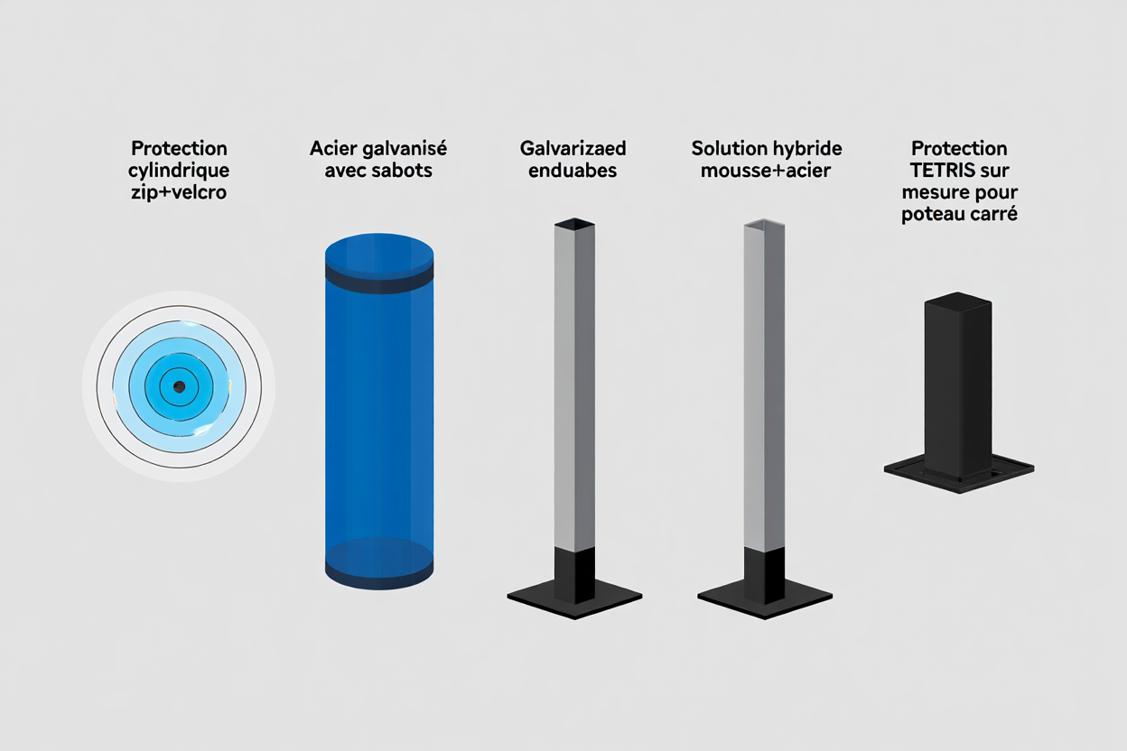 Types de protections de poteaux scolaires