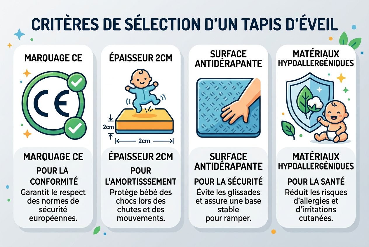 Critères sélection tapis éveil