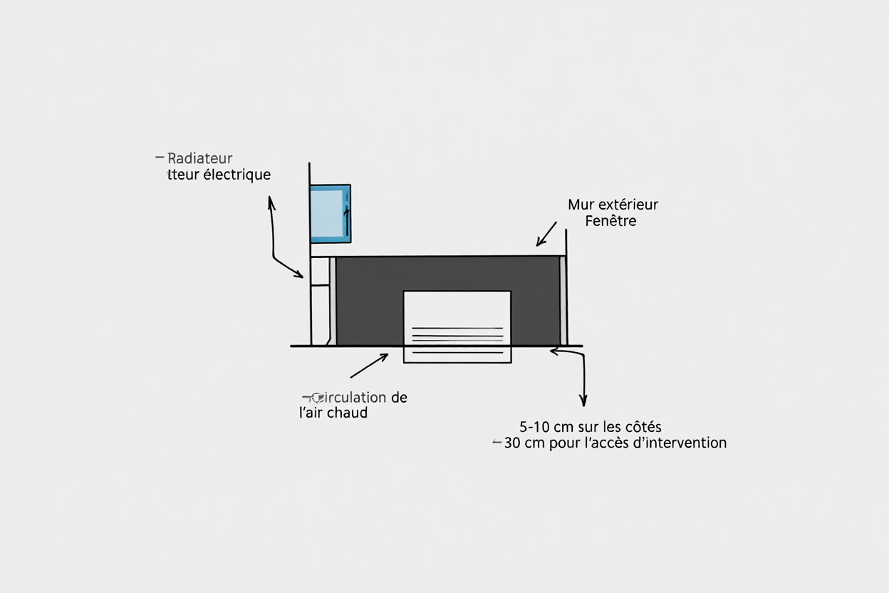 Schéma d'installation d'un radiateur électrique