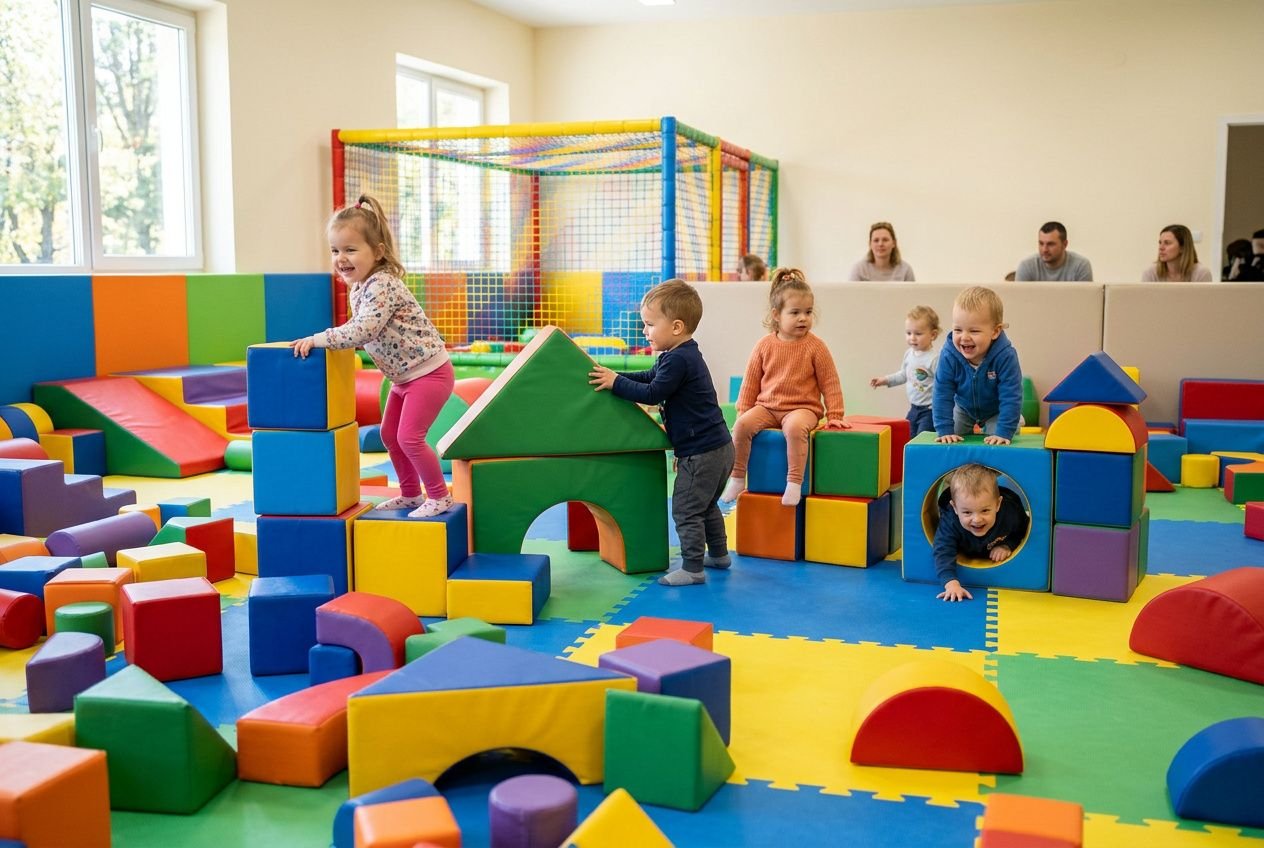 Équipement aire de jeux mousse : guide pour la motricité enfant
