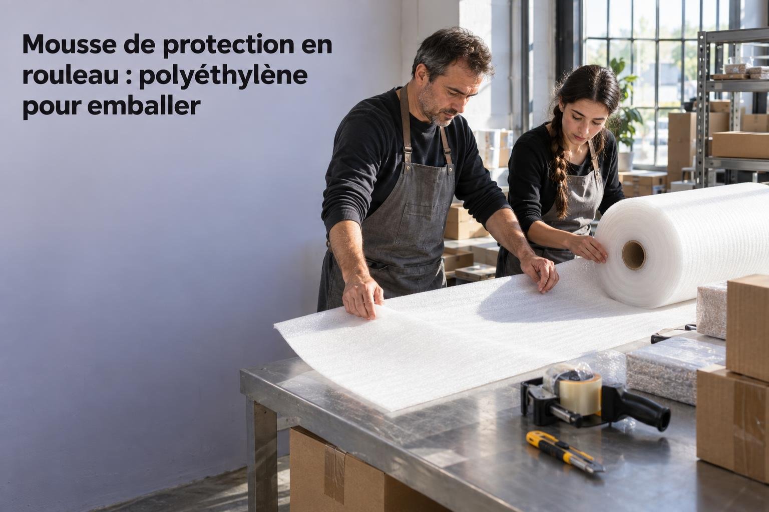 Mousse de protection en rouleau : polyéthylène pour emballer
