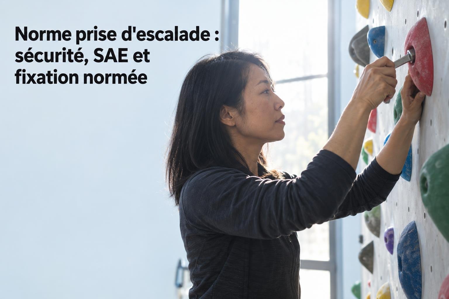 Norme prise d'escalade : sécurité, SAE et fixation normée