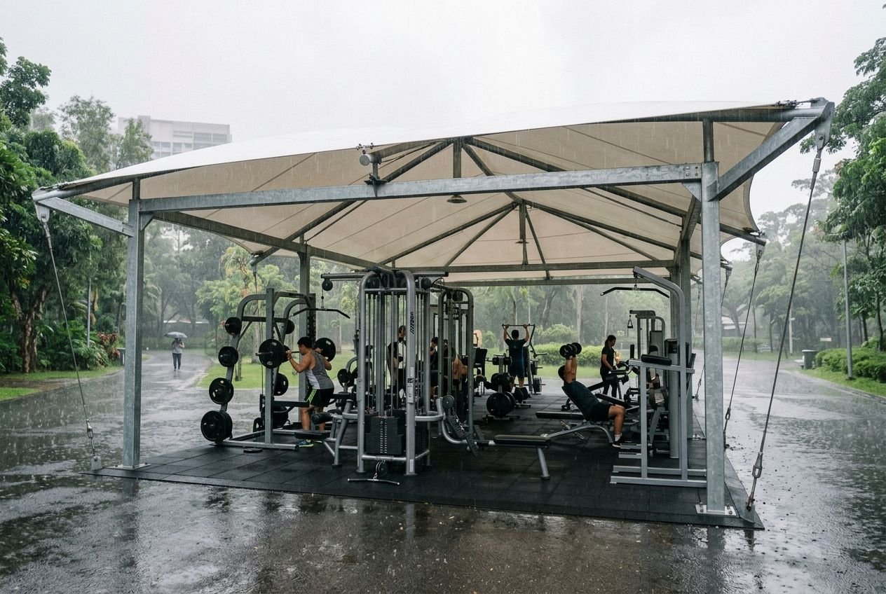 Protéger une salle de sport de la pluie et des intempéries