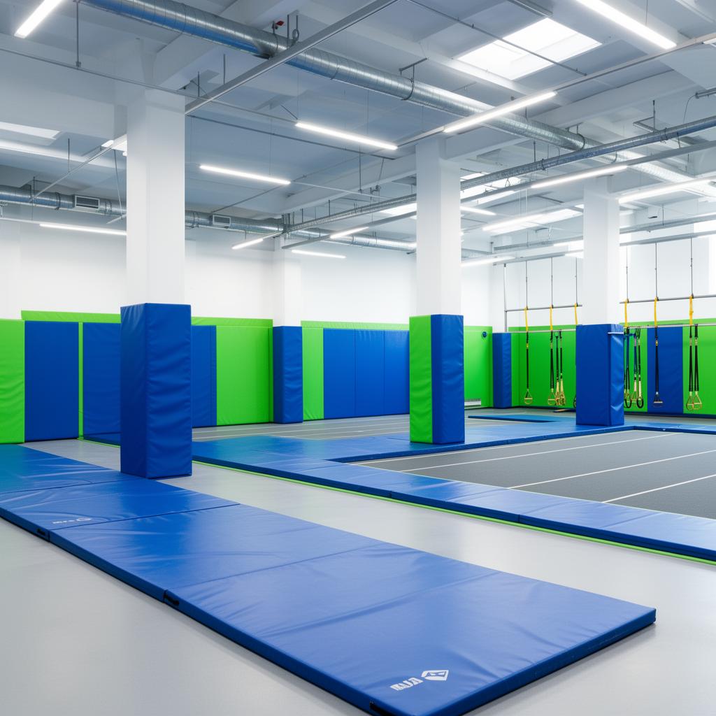 Protection anti-traumatisme pour espace sportif